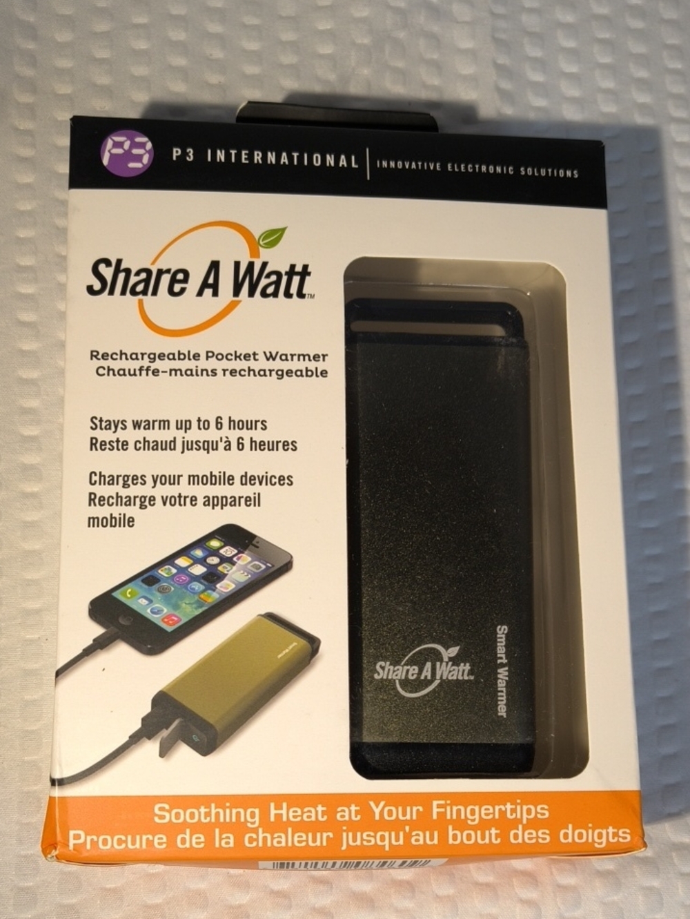 Rechargeable Pocket Warmer & Phone Charger